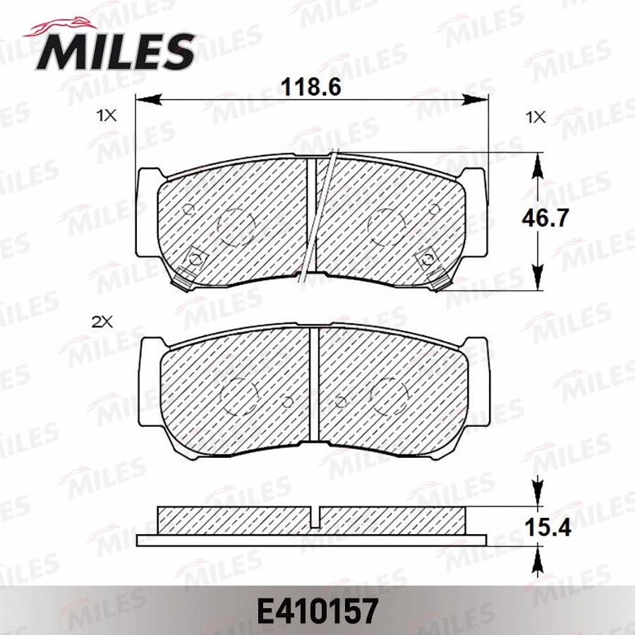 Brake Pad Set, disc brake (E410157)