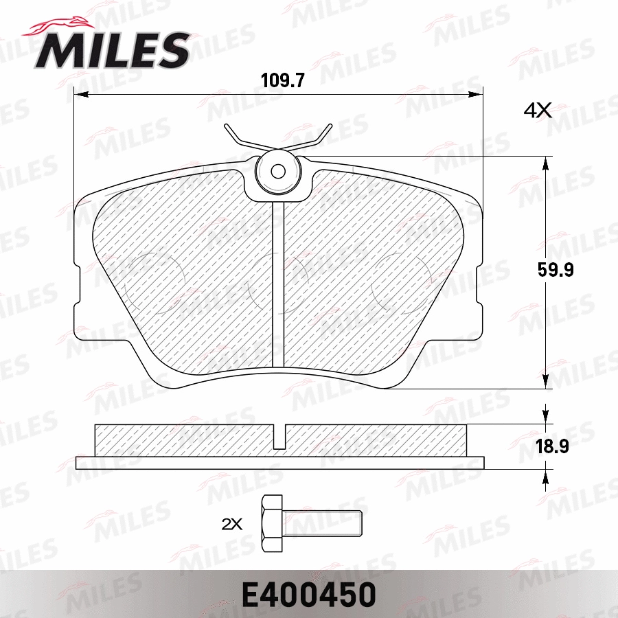 Brake Pad Set, disc brake (E400450)