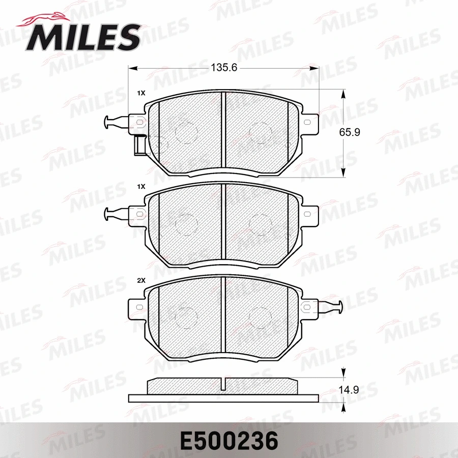 Brake Pad Set, disc brake (E500236)
