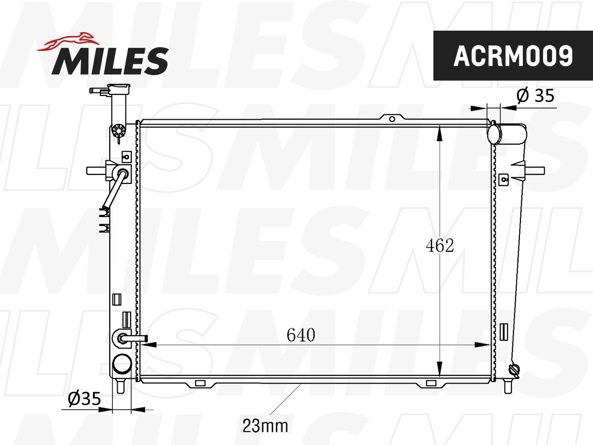Radiator, engine cooling (ACRM009)
