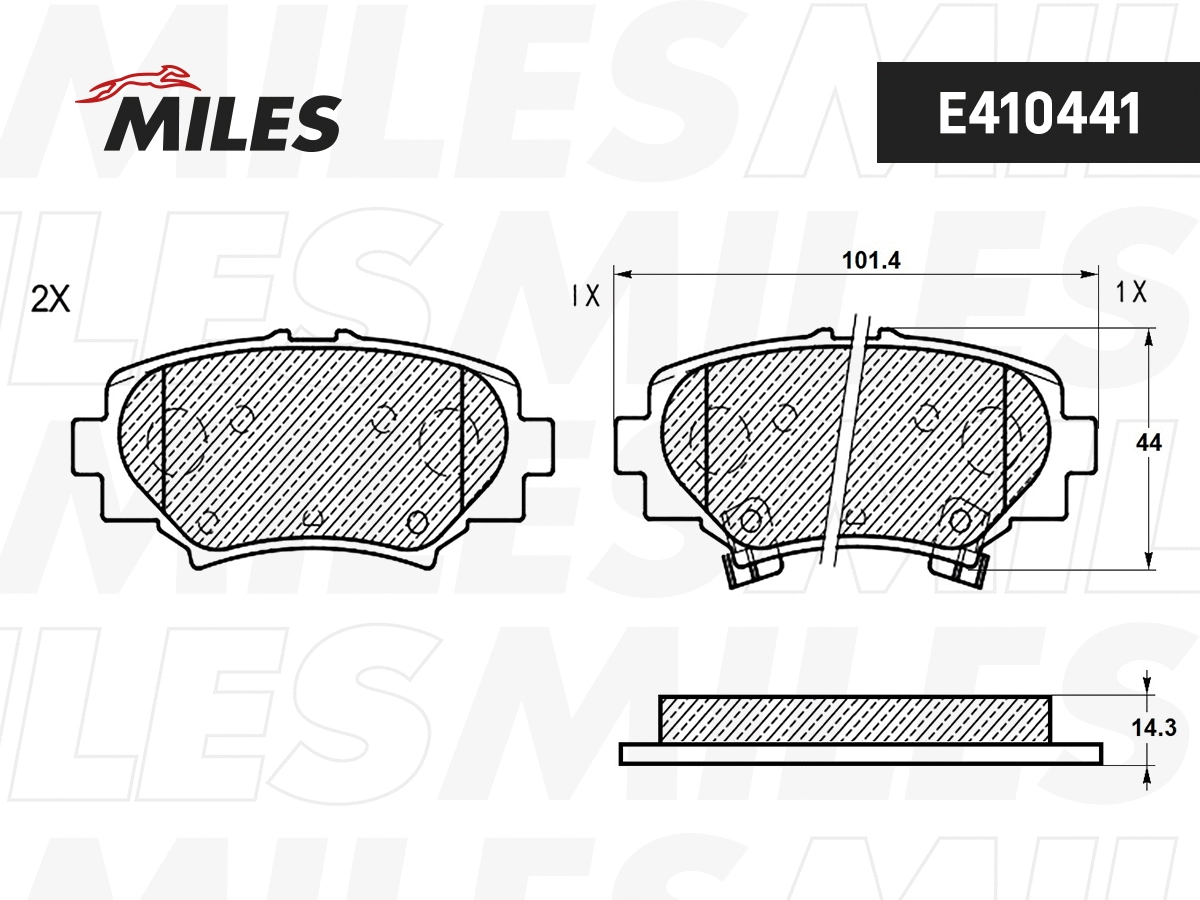 Brake Pad Set, disc brake (E410441)
