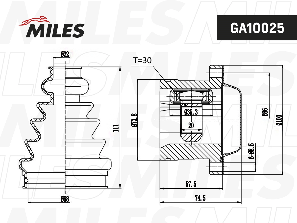 Joint Kit, drive shaft (GA10025)