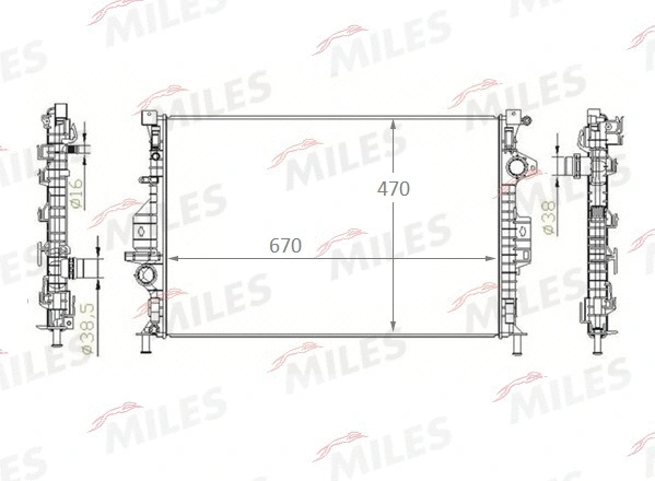 Radiator, engine cooling (ACRM081)