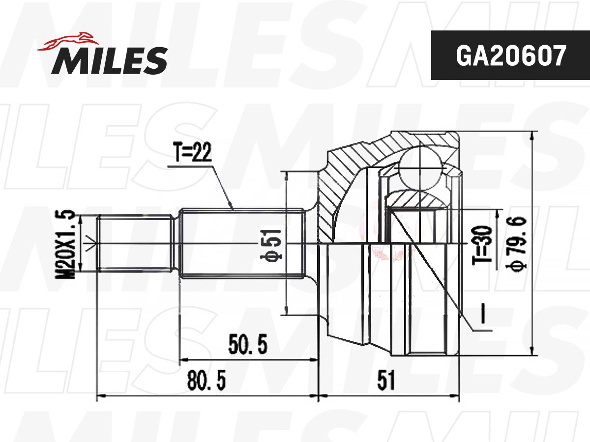 Joint Kit, drive shaft (GA20607)
