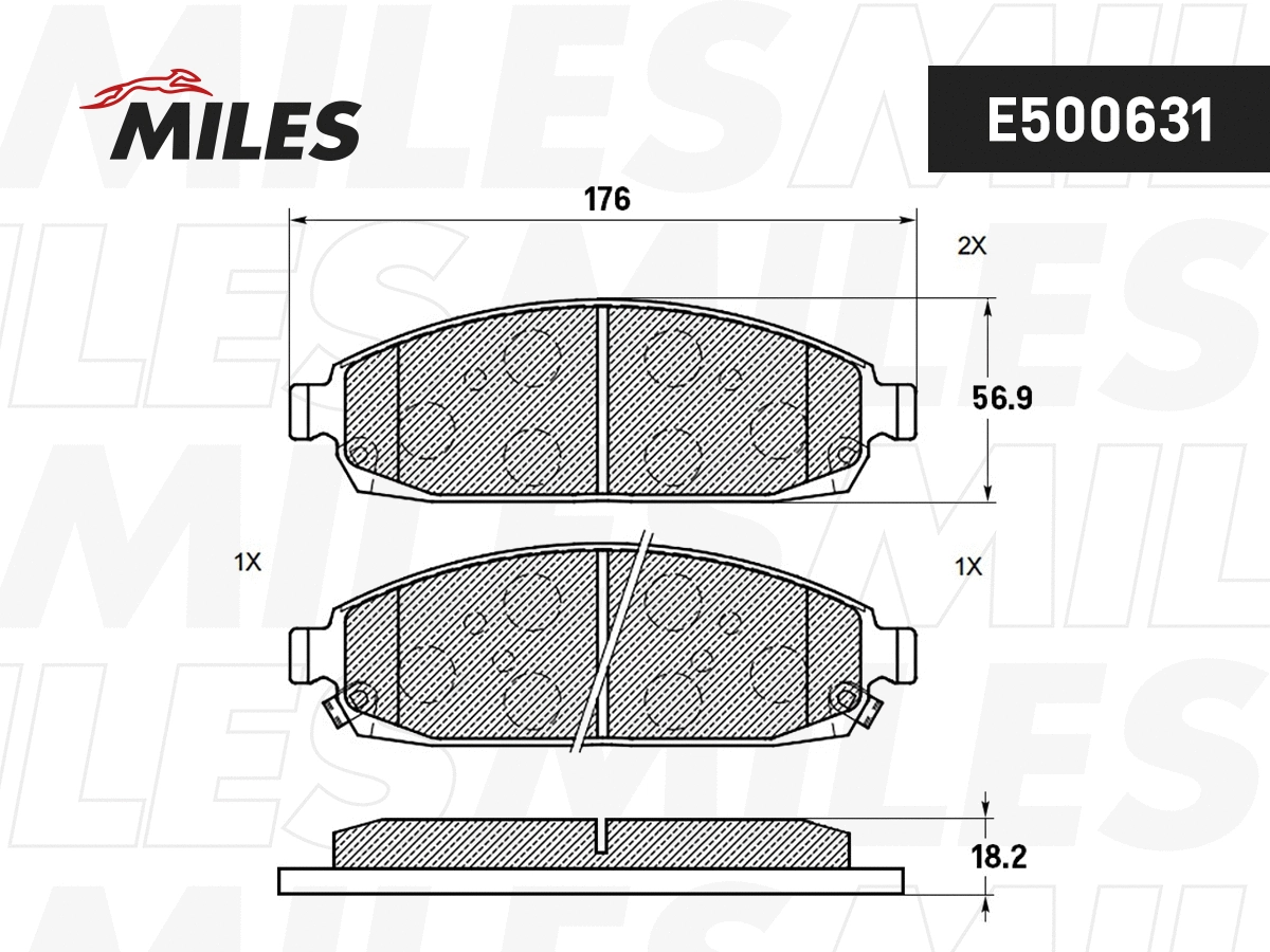 Brake Pad Set, disc brake (E500631)