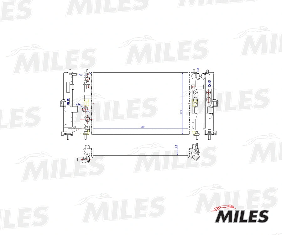 Radiator, engine cooling (ACRM070)