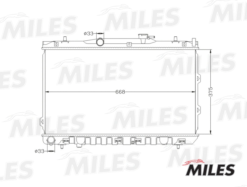 Radiator, engine cooling (ACRB055)