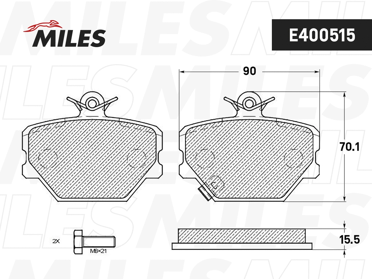 Brake Pad Set, disc brake (E400515)