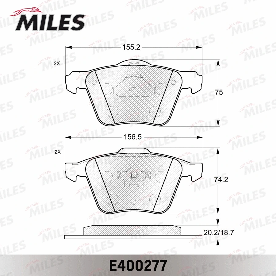 Brake Pad Set, disc brake (E400277)