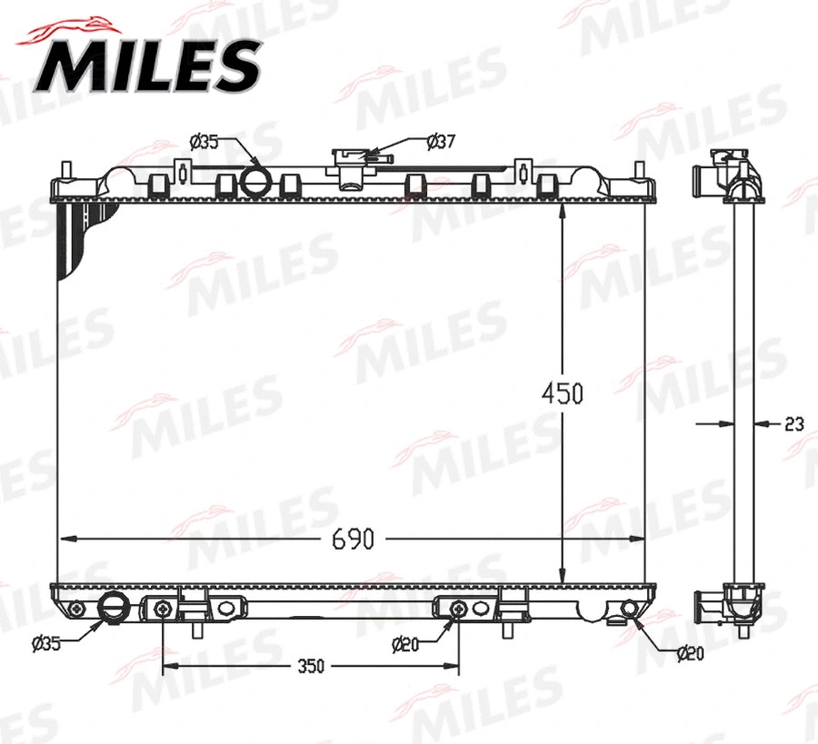 Radiator, engine cooling (ACRM101)