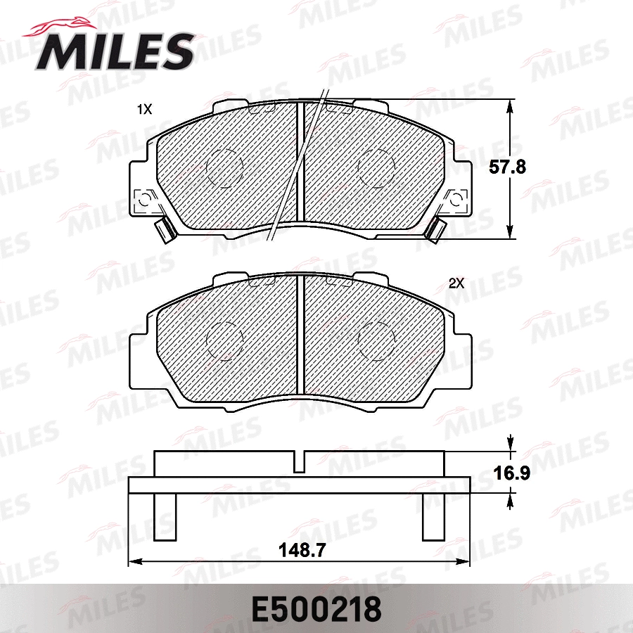 Brake Pad Set, disc brake (E500218)