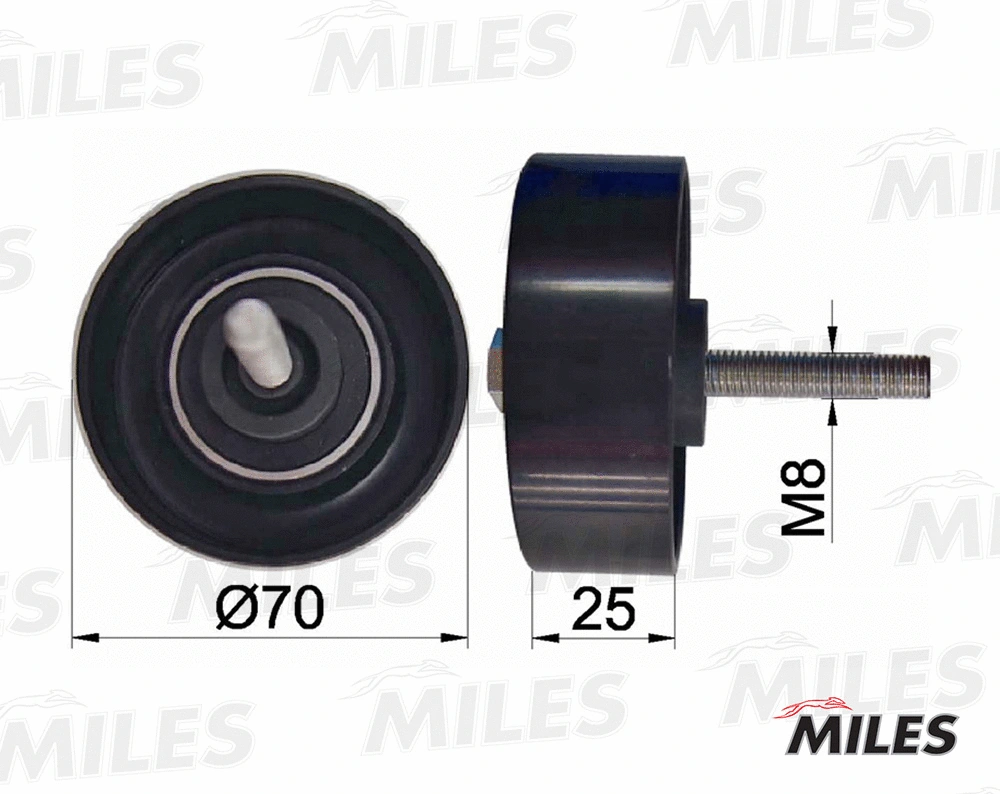 Deflection/Guide Pulley, V-ribbed belt