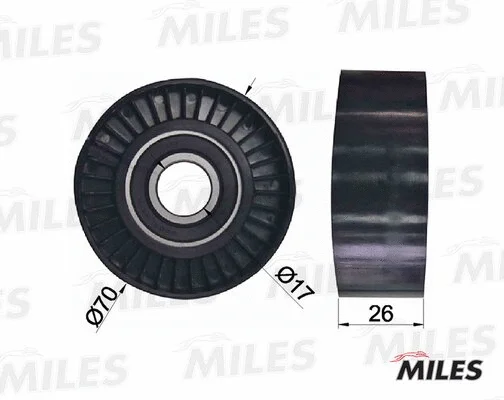 Deflection/Guide Pulley, V-ribbed belt (AG03012)
