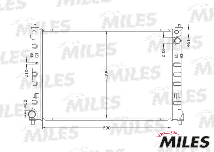 Radiator, engine cooling (ACRB368)