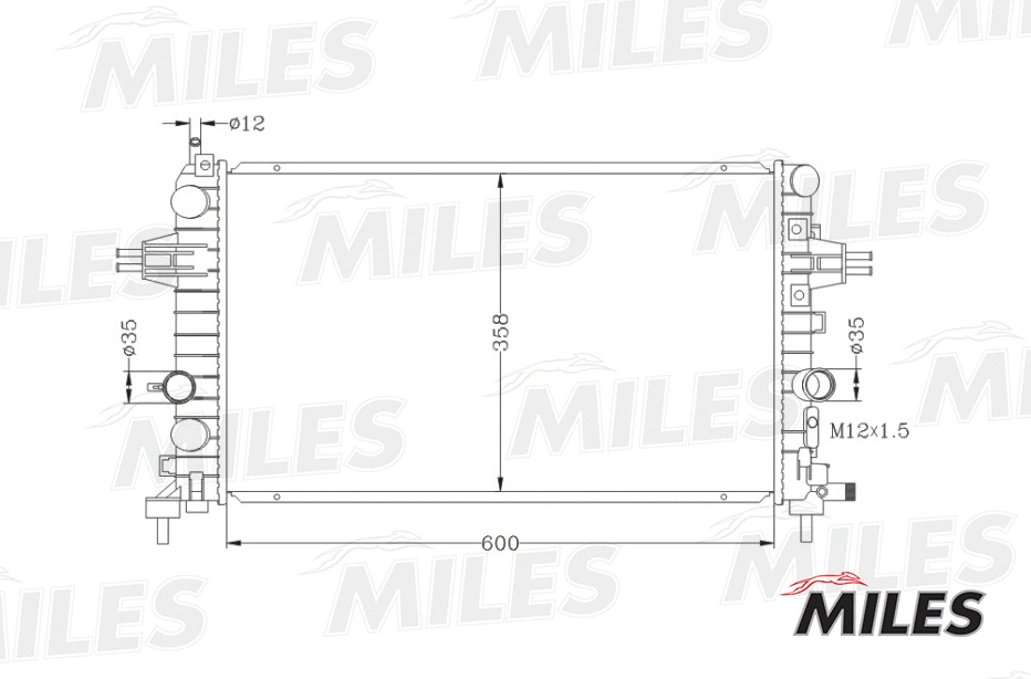 Radiator, engine cooling (ACRM031)