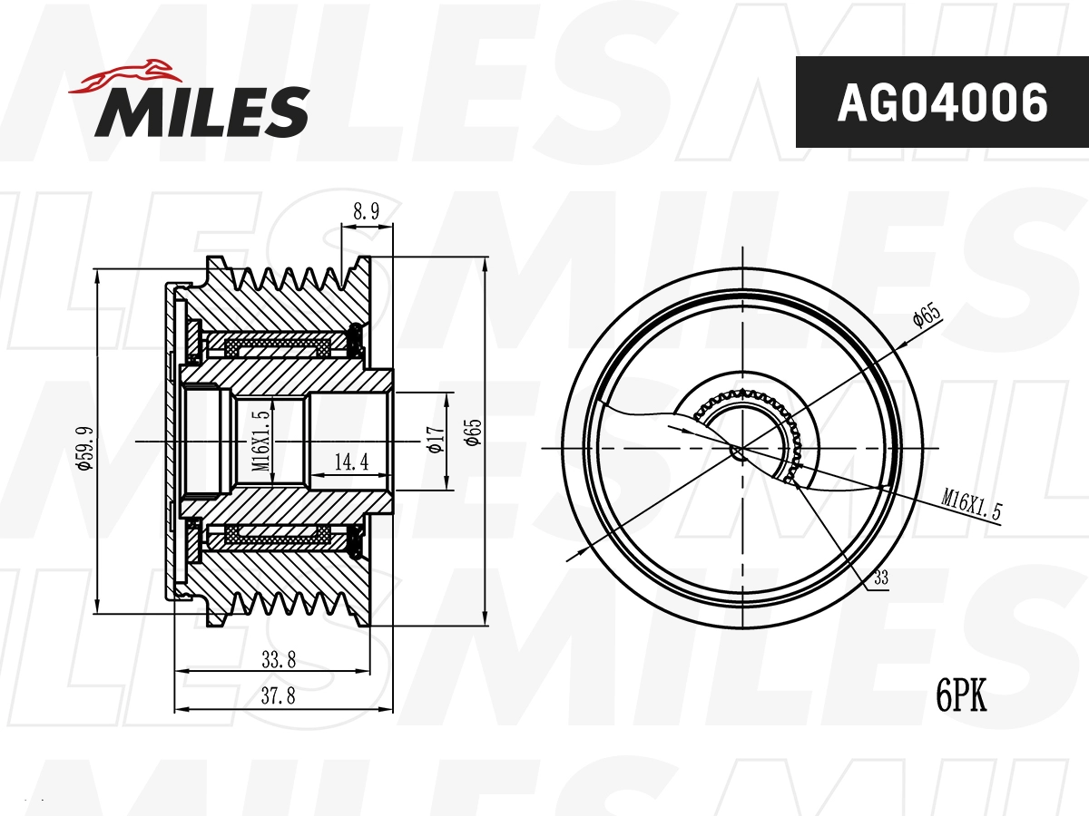 Alternator Freewheel Clutch (AG04006)