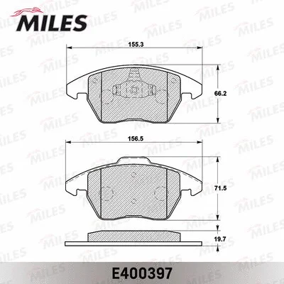 Brake Pad Set, disc brake (E400397)