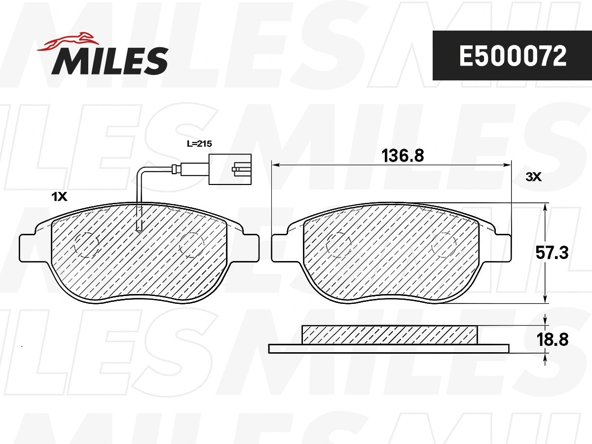 Brake Pad Set, disc brake (E500072)