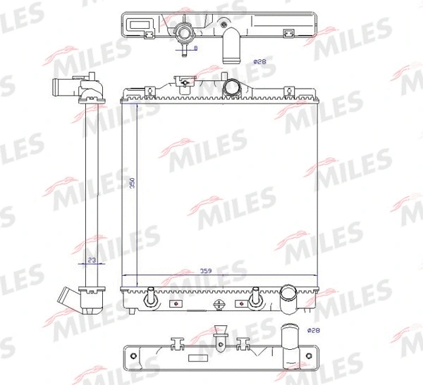 Radiator, engine cooling