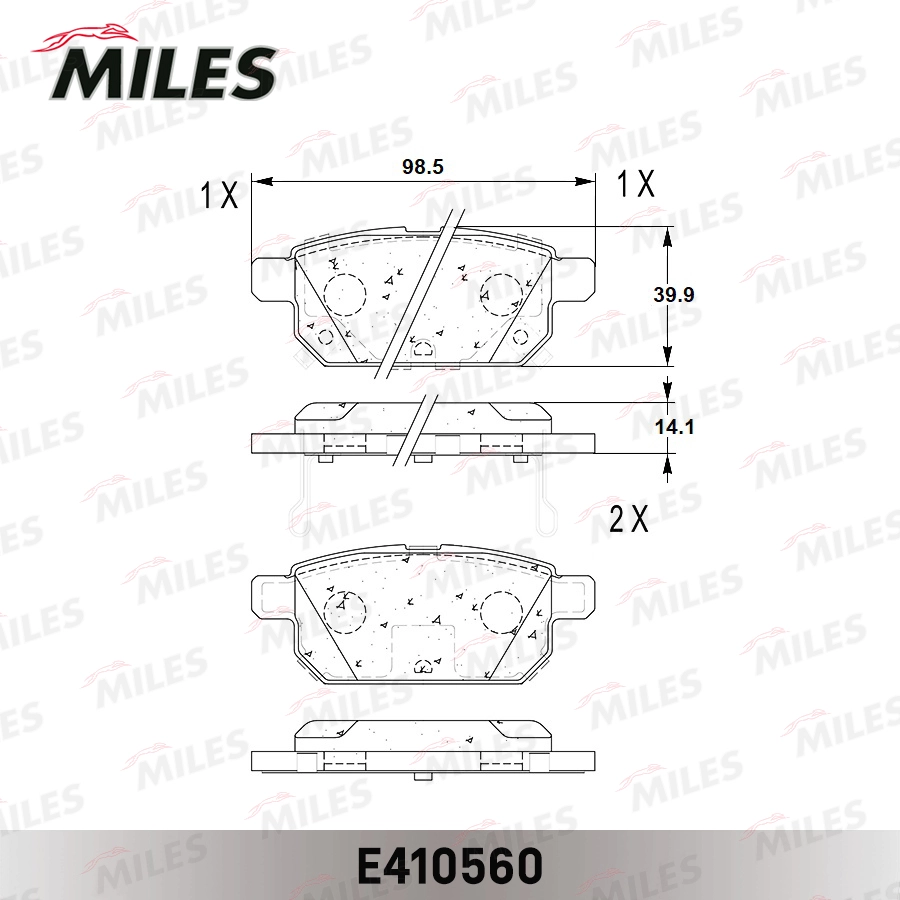Brake Pad Set, disc brake (E410560)
