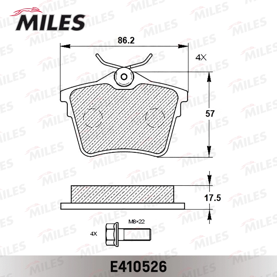 Brake Pad Set, disc brake (E410526)