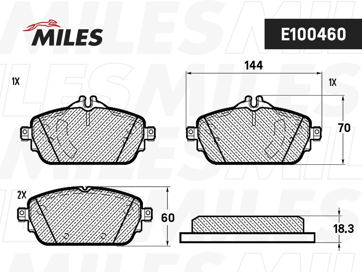 Brake Pad Set, disc brake (E400460)
