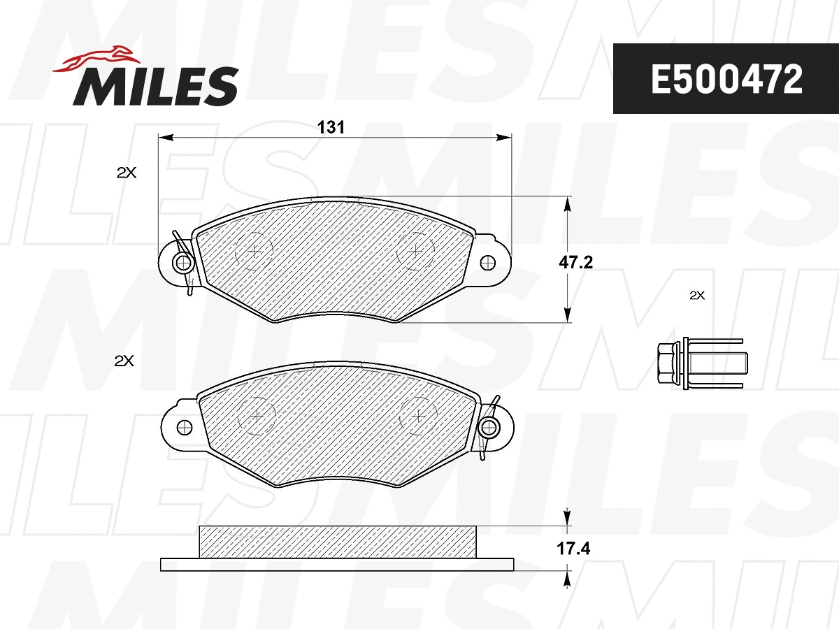 Brake Pad Set, disc brake (E400472)
