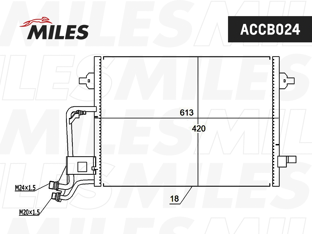 Condenser, air conditioning (ACCB024)