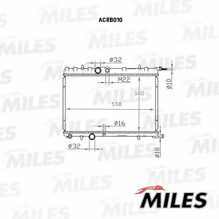Radiator, engine cooling (ACRB010)