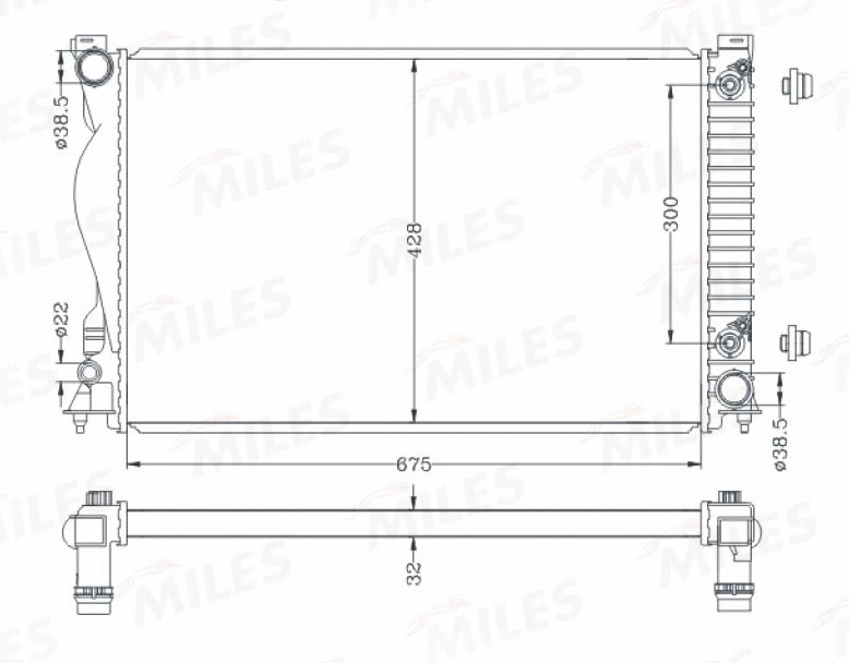 Radiator, engine cooling (ACRB180)