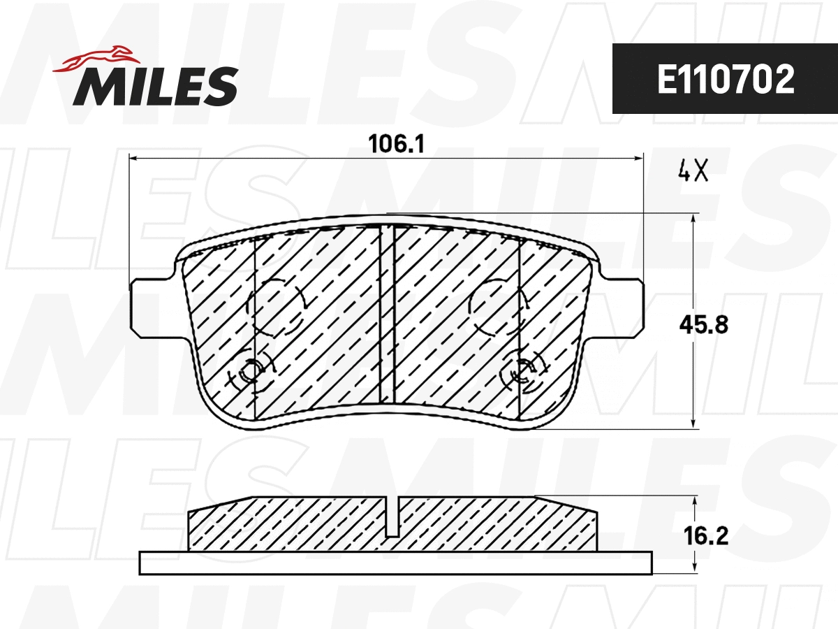 Brake Pad Set, disc brake (E110702)
