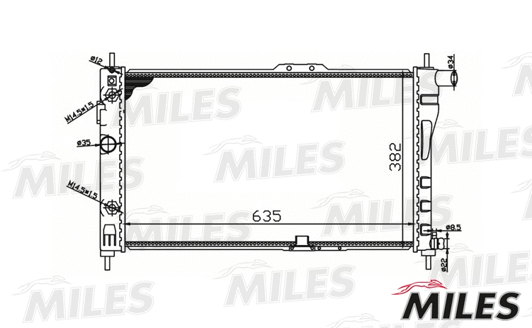Radiator, engine cooling (ACRM348)