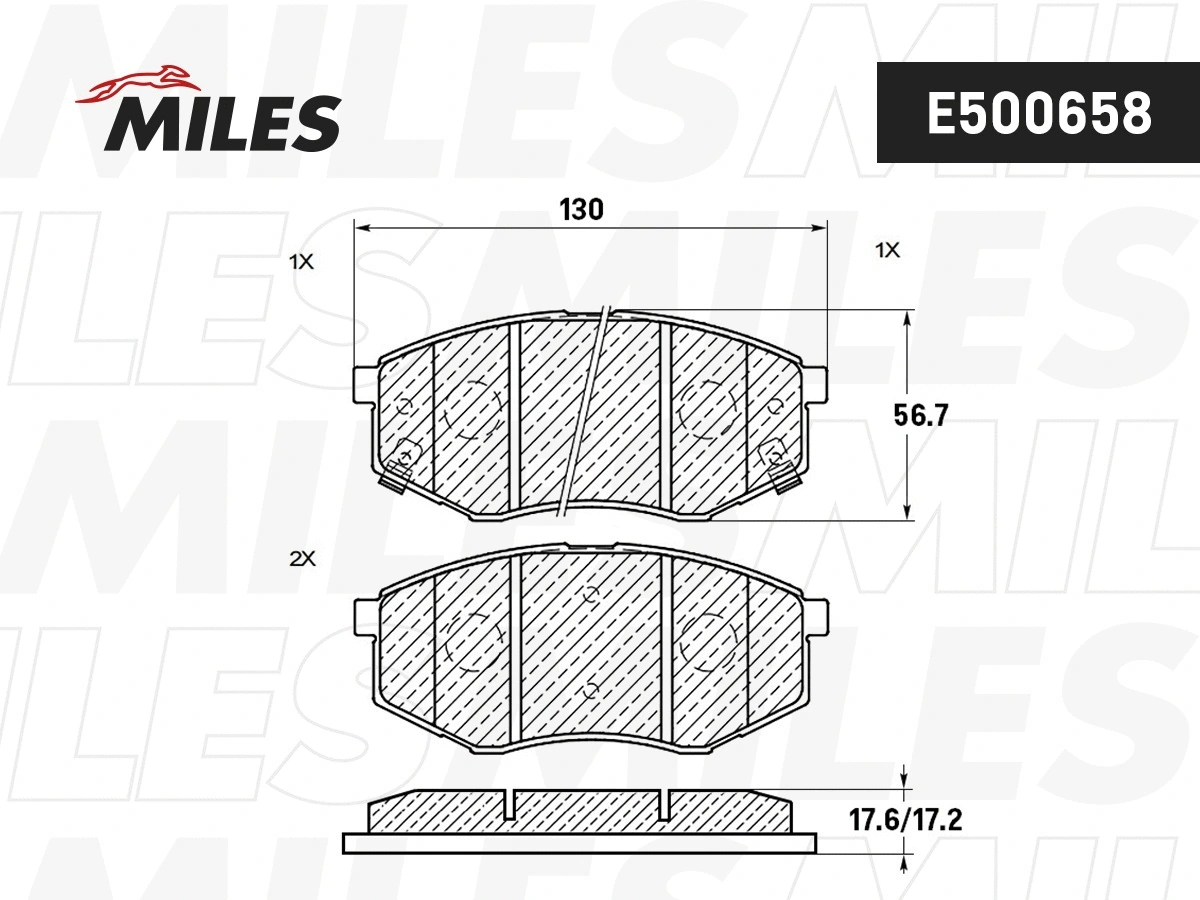 Brake Pad Set, disc brake (E500658)