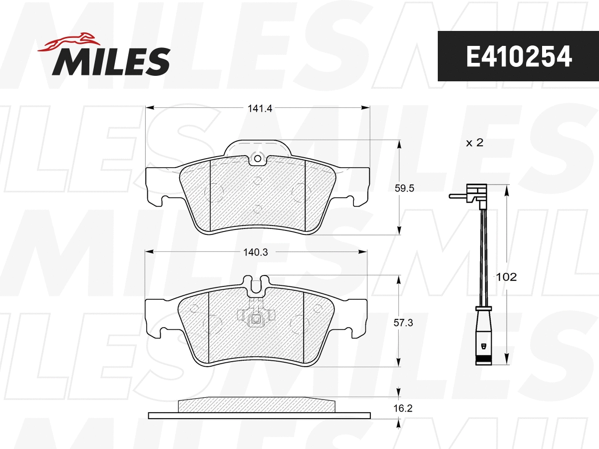 Brake Pad Set, disc brake (E410254)