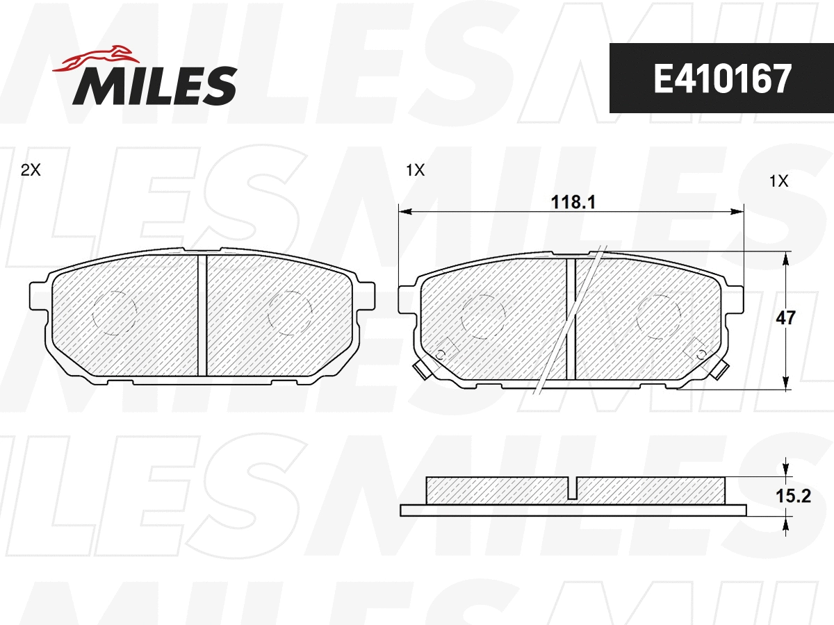 Brake Pad Set, disc brake (E410167)