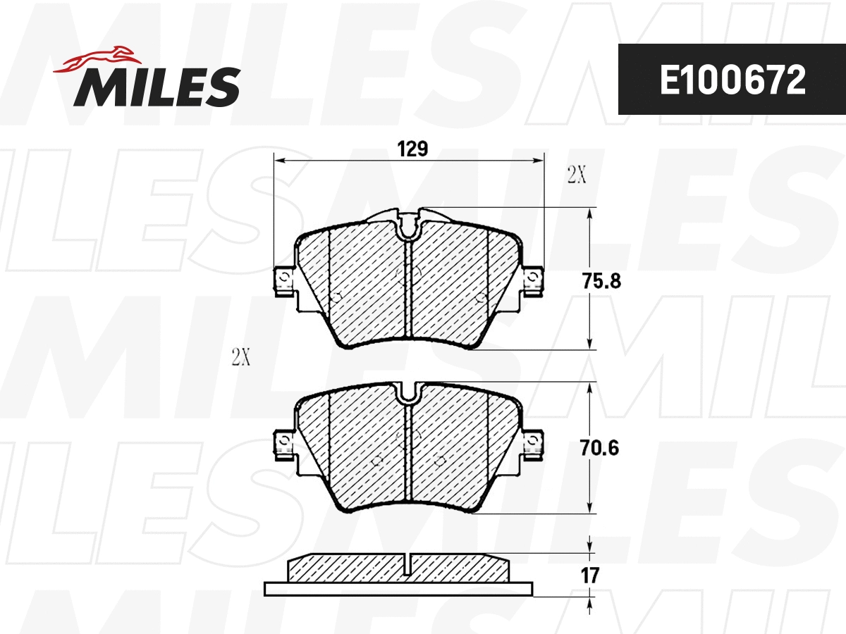 Brake Pad Set, disc brake (E100672)