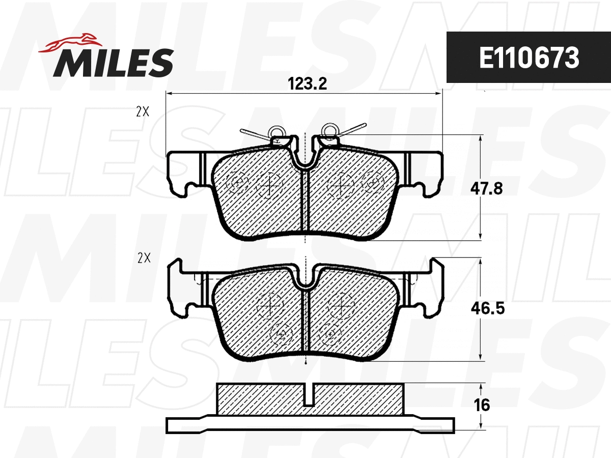 Brake Pad Set, disc brake (E110673)