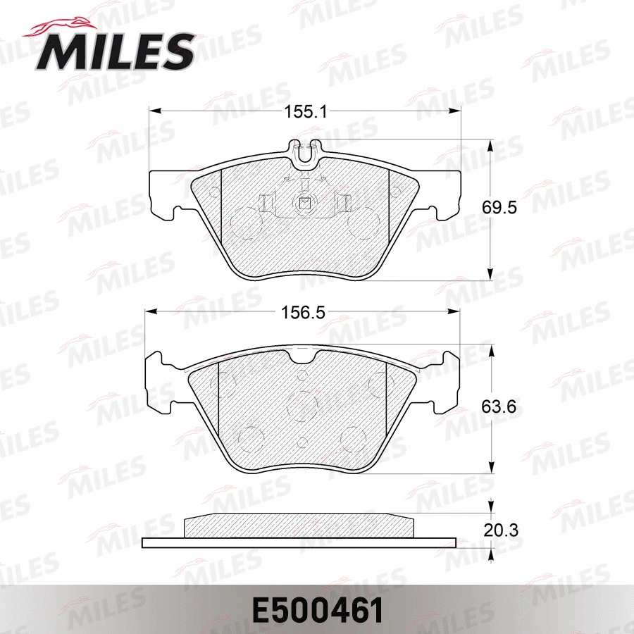 Brake Pad Set, disc brake (E500461)