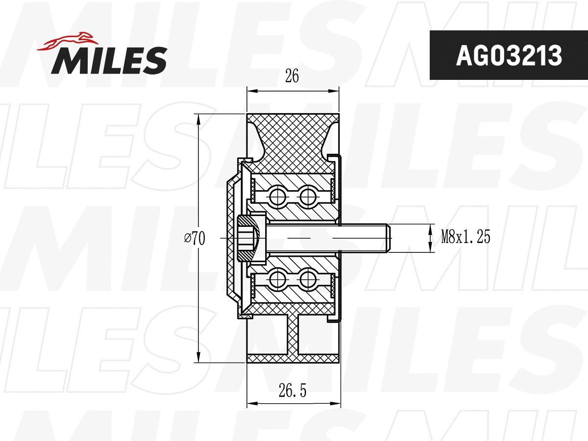 Deflection/Guide Pulley, V-ribbed belt (AG03213)