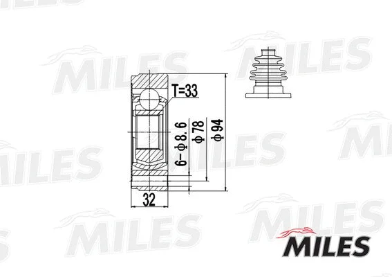 Joint Kit, drive shaft (GA10001)