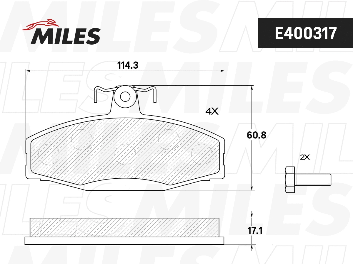Brake Pad Set, disc brake (E400317)