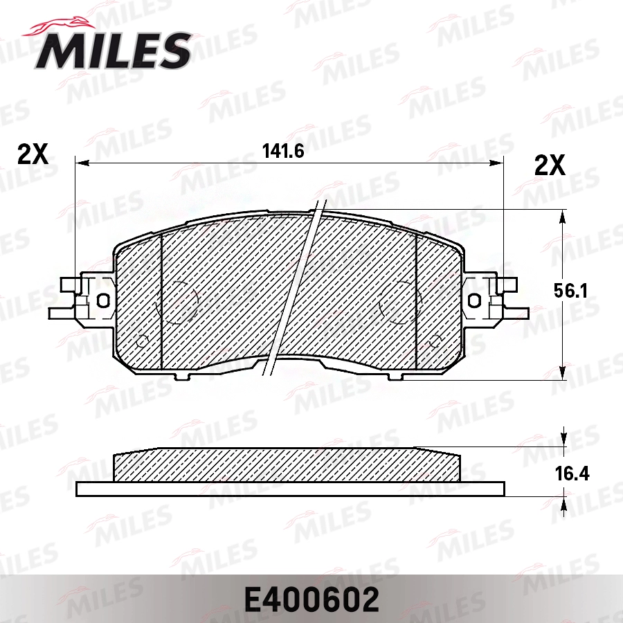 Brake Pad Set, disc brake (E400602)