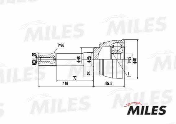 Joint Kit, drive shaft (GA20584)