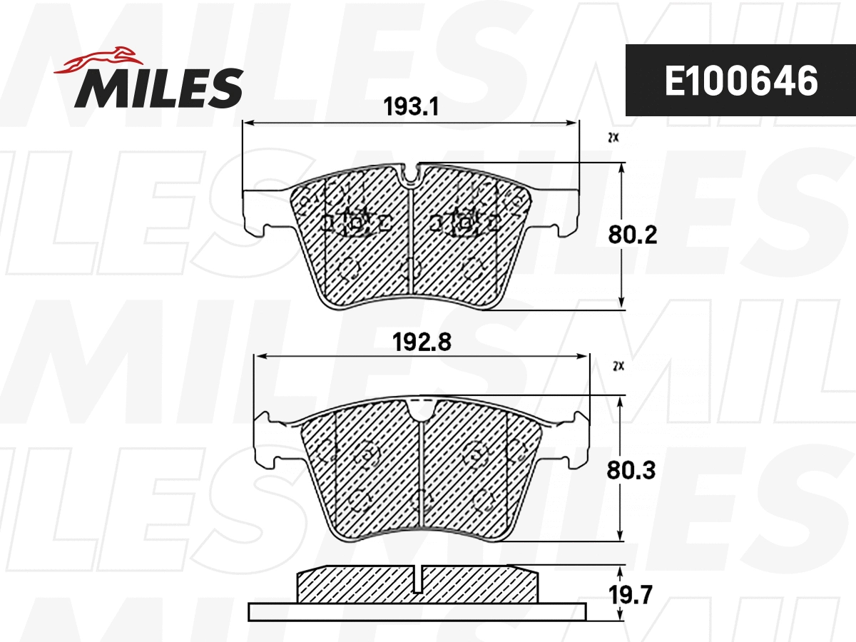 Brake Pad Set, disc brake (E100646)