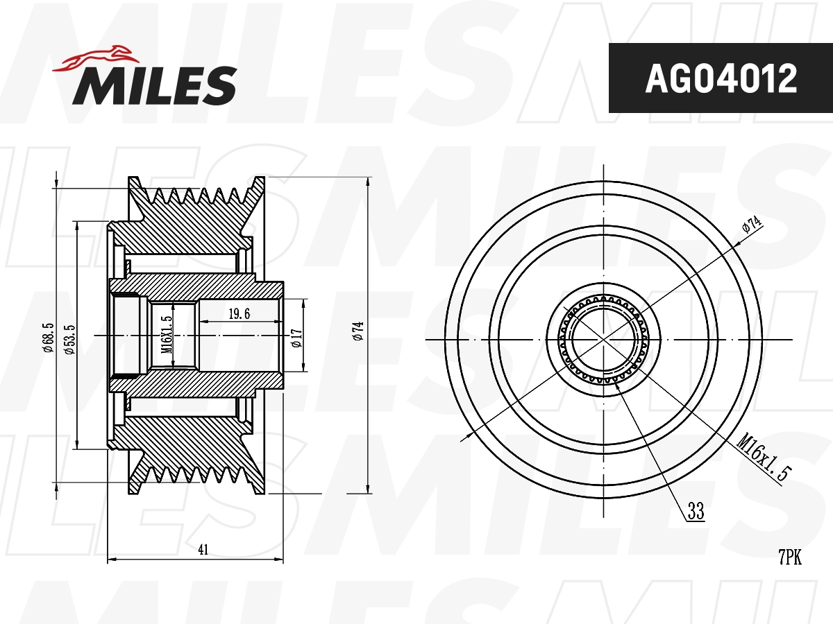 Alternator Freewheel Clutch (AG04012)