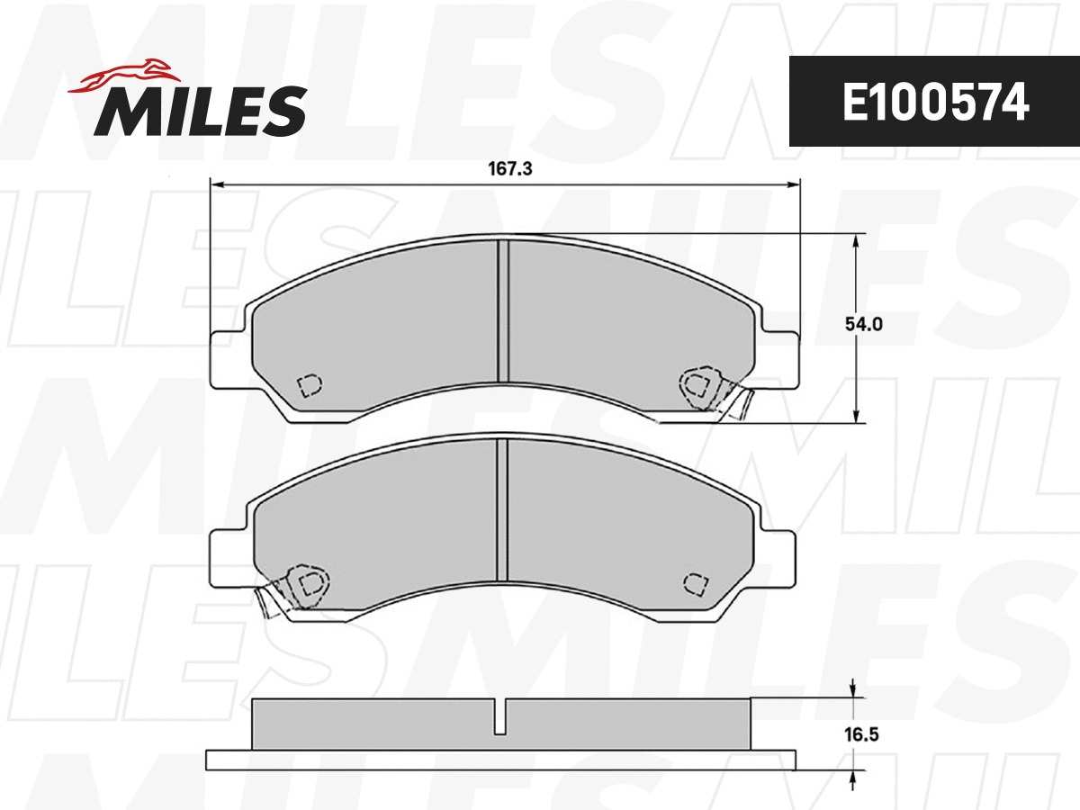 Brake Pad Set, disc brake (E100574)