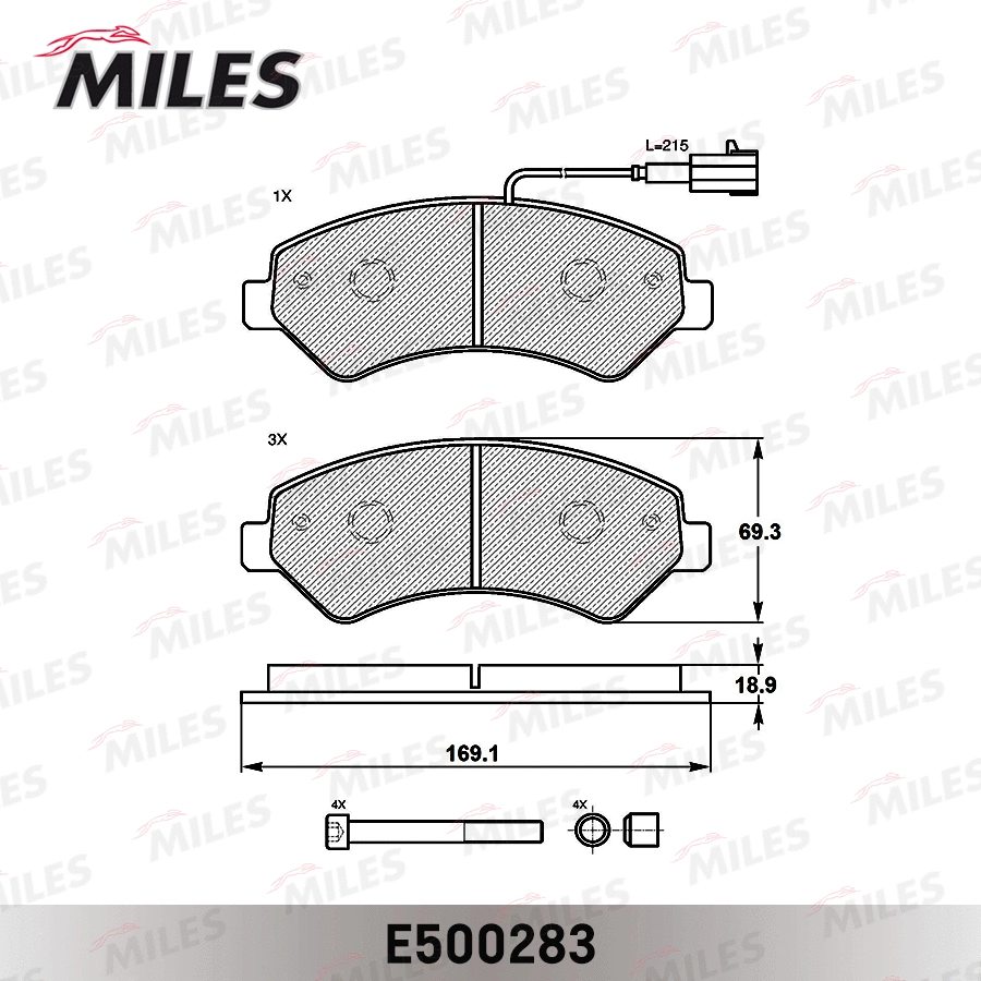 Brake Pad Set, disc brake (E500283)