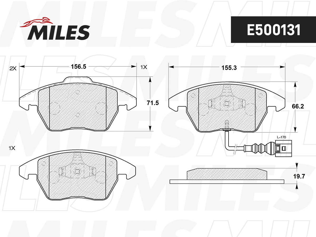 Brake Pad Set, disc brake (E500131)
