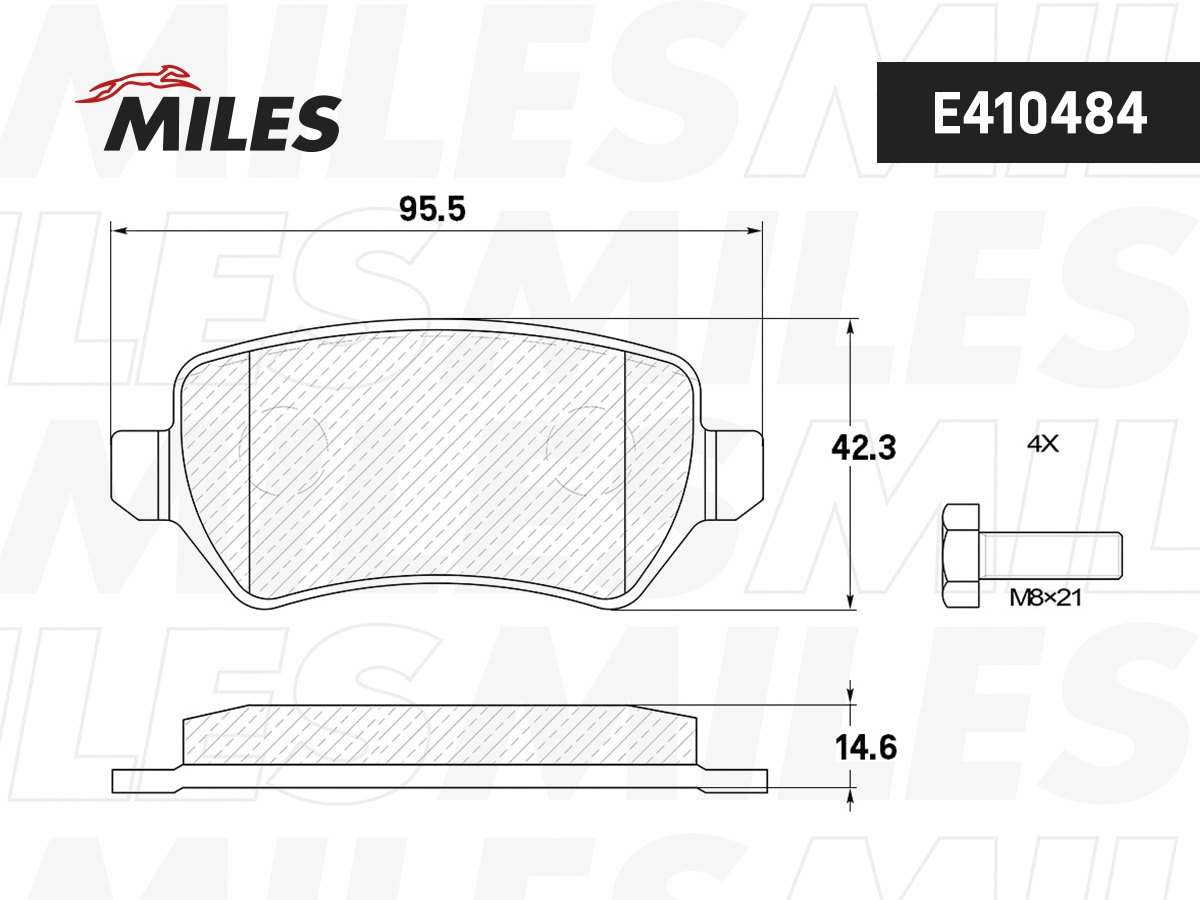 Brake Pad Set, disc brake (E410484)