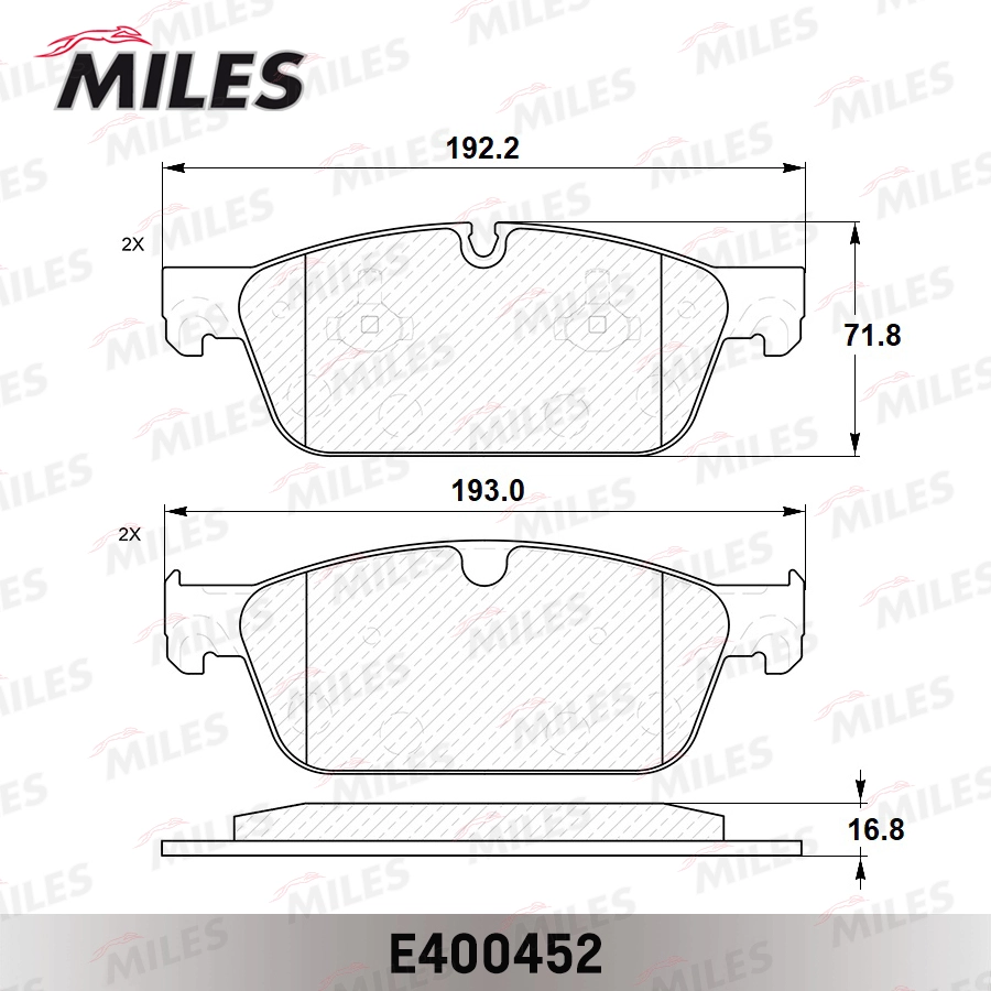 Brake Pad Set, disc brake (E400452)